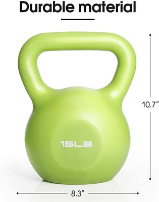 Tại nhà Gym Chống Trượt Tay Cầm PE Strength Training Kettlebell Green 5LBS 20 LBS