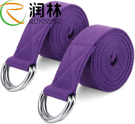 Polyester Cotton D Ring Dây đeo Yoga kéo dài cho sự linh hoạt và vật lý trị liệu