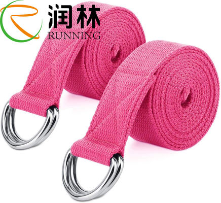 Polyester Cotton D Ring Dây đeo Yoga kéo dài cho sự linh hoạt và vật lý trị liệu