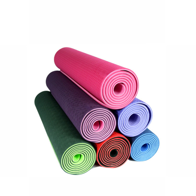 Nhãn hiệu riêng TPE Cao su phòng tập thể dục Yoga Thảm chống rách không trượt 6Mm