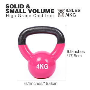 Pink Body Solid Cast Iron Strength Training Kettlebell để tập gym tại nhà 3
