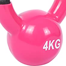 Pink Body Solid Cast Iron Strength Training Kettlebell để tập gym tại nhà 5
