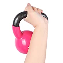 Pink Body Solid Cast Iron Strength Training Kettlebell để tập gym tại nhà 9