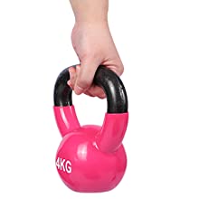 Pink Body Solid Cast Iron Strength Training Kettlebell để tập gym tại nhà 10