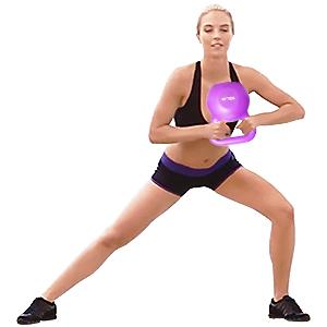 Tại nhà Gym Chống Trượt Tay Cầm PE Strength Training Kettlebell Green 5LBS 20 LBS 8