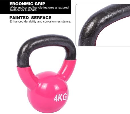 Pink Body Solid Cast Iron Strength Training Kettlebell để tập gym tại nhà
