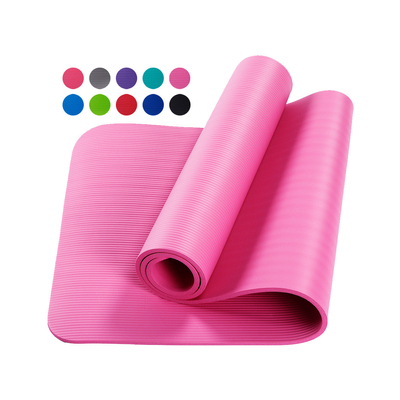 Phòng tập thể dục ngoài trời Pilates NBR Yoga Mat Solider Màu chống rách chống trượt 183 * 61 * 1CM