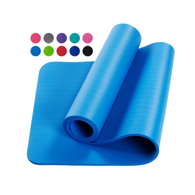 Phòng tập thể dục ngoài trời Pilates NBR Yoga Mat Solider Màu chống rách chống trượt 183 * 61 * 1CM