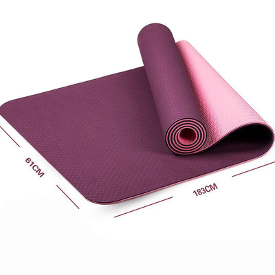 In tùy chỉnh Tpe Thảm Yoga Màu đơn 6mm cho Thể dục